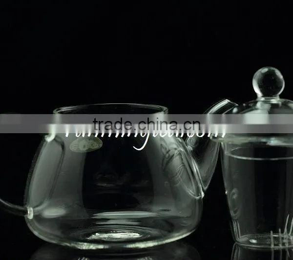 Borosilicate Gourd Shape Glass Tea Pot With Glass Insert Filter, 300ml/pot photo-2
