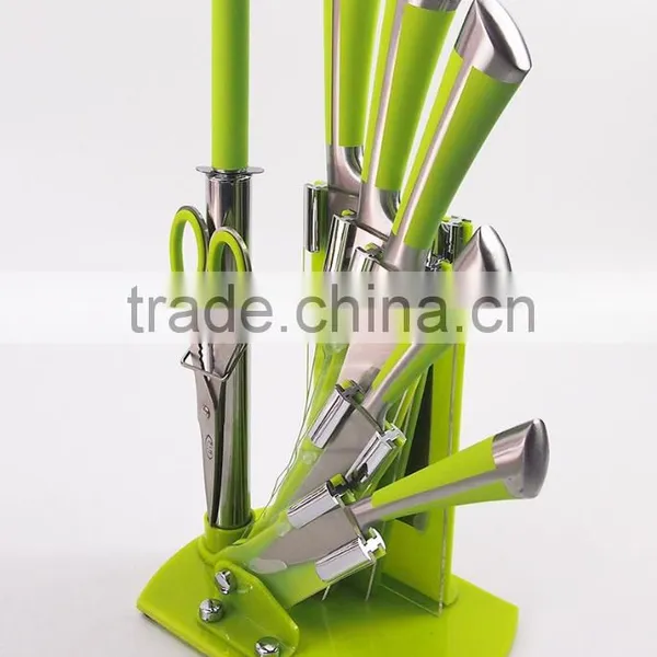 5 Pcs Colorful Kitchen Knife Set With Acrylic Rack photo-4