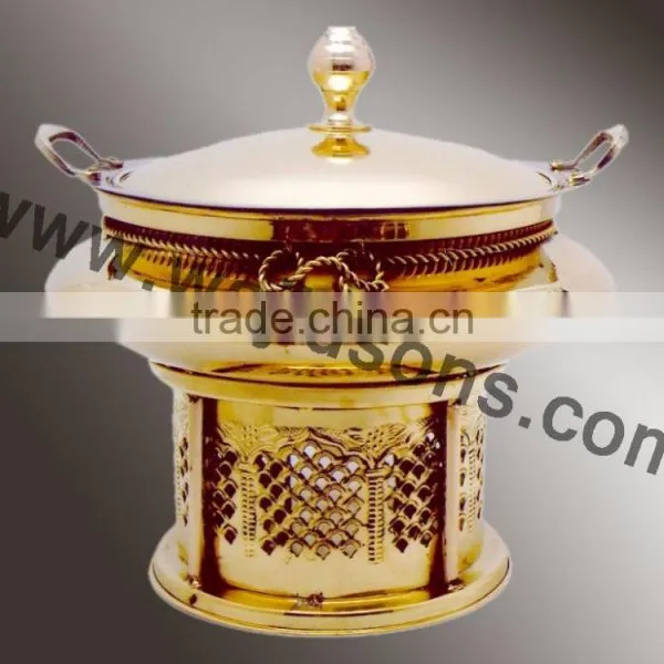 New Design Handmade Chafing Dish for Sale | 2016 Metal Made Chafing Dish | Modern Chafing Dish | Brass Plated Chafing Dish photo-5