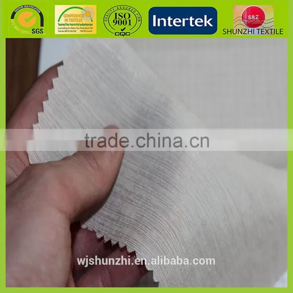 New Custom Desgin 25%/75% Nylon Rayon Silky Wrinkle Metallic Fabric For Wedding Decoration
