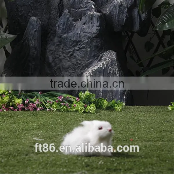 Plush Toy Animal Small White Animal Figures Artificial Animal Bunny photo-6