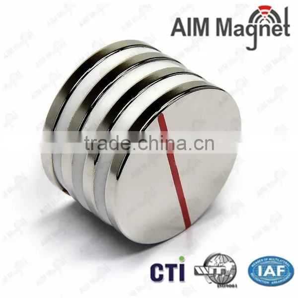 Strong N52 D25x2mm Neodymium Disc Magnets Red Dot photo-2