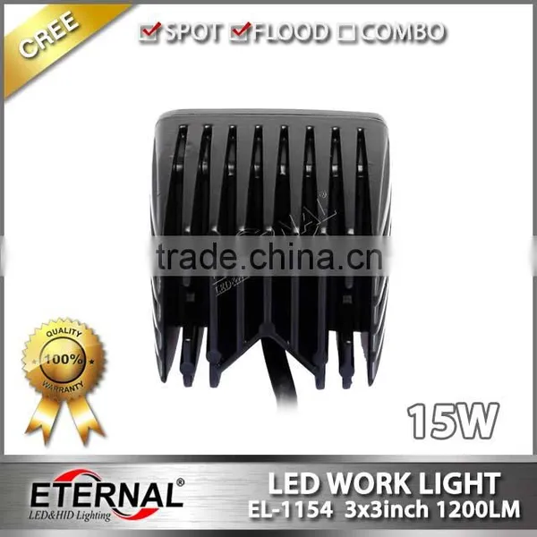 3x3in Sigle LED 15W Cube Pod Pillar 4x4 Jeep Off-road Powersports Motorsports ATV UTV SUV High Power LED Work Light Fog Lamp photo-4