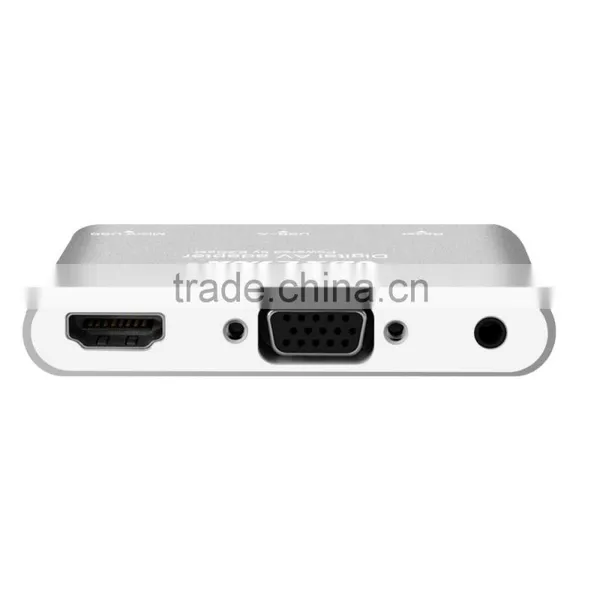 Voxlink Digital AV Adapter With VGA+Audio Dual Display Converter Power Silver/ Golden/ Gray photo-5
