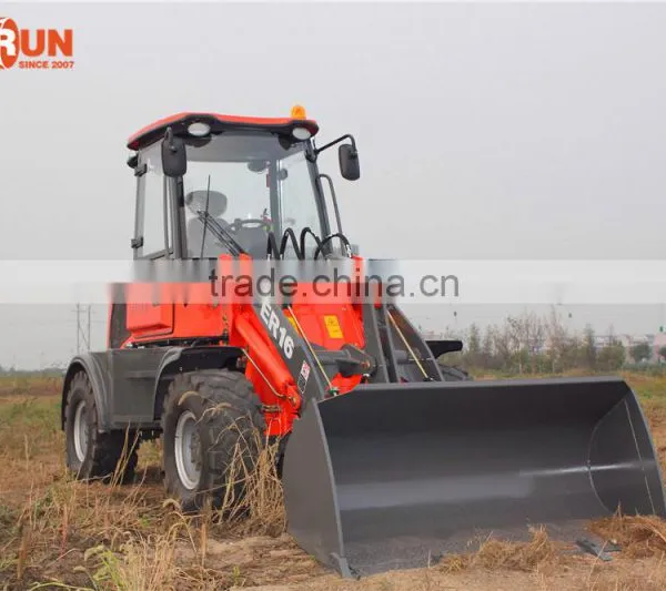 Everun New Articulated Mini Wheel Loader 1.6 Ton Construction Machine With Standard Bucket photo-4