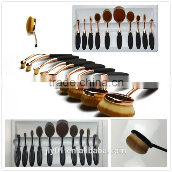 Best Price of Rose Gold Oval Toothbrush Makeup Brush Cosmetic photo-6