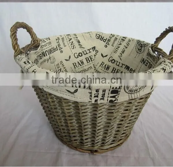 Handmade Wicker Storage Basket Woven Shallow Storage Basket photo-5