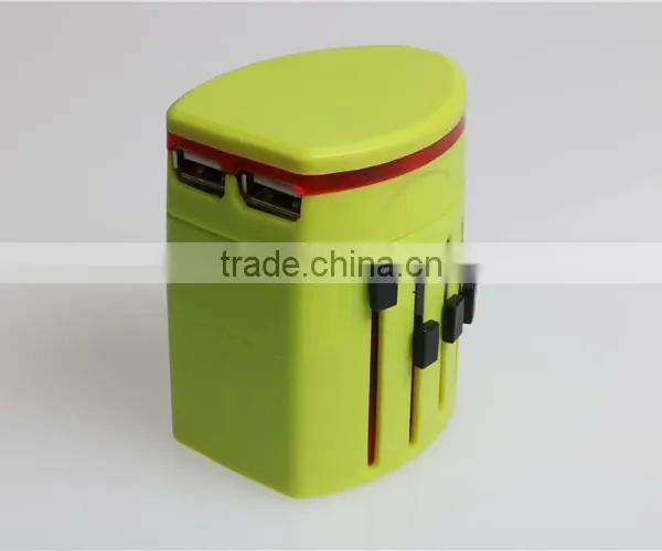 World Travel Wholesale Plug Adapter With 2 USB 1000mA Output for Unviersal Travel Charger Travel Gift photo-3