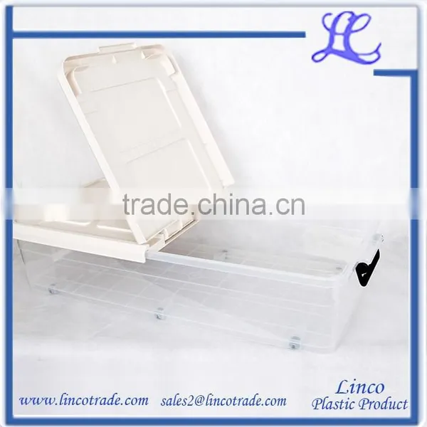 New Design Plastic Transparent Storage Box With Double Open Lid photo-2