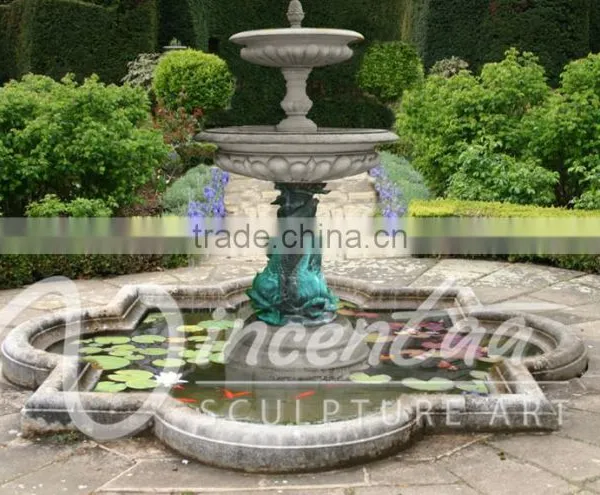China Supply Outdoor Decoration Hand Carved Natural Marble Statue Garden Fountain photo-2