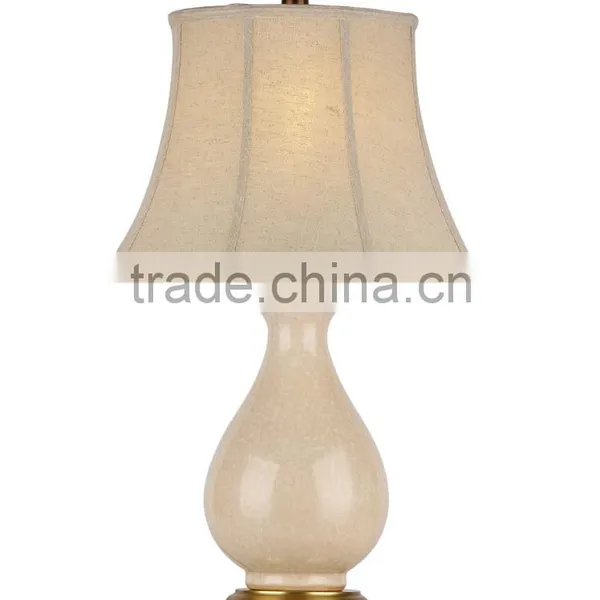 BISINI Luxury Antique Light Color Ceramic Table Lamp