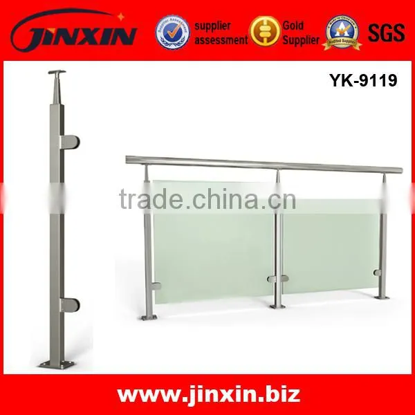 Polish Stainless Steel Glass Balcony Railing/Balcony Railing Design Glass photo-2