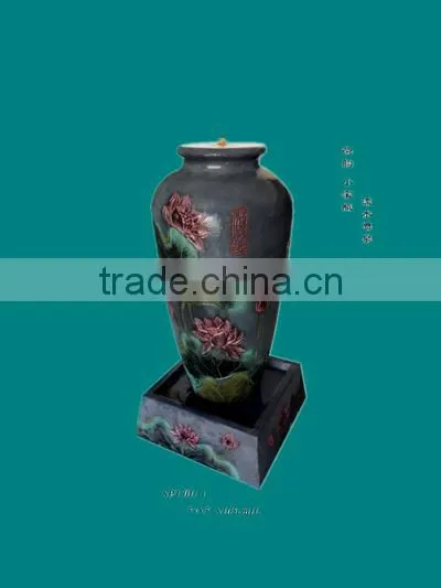 Elegance Fiber Glass Vase Water Fountain photo-3