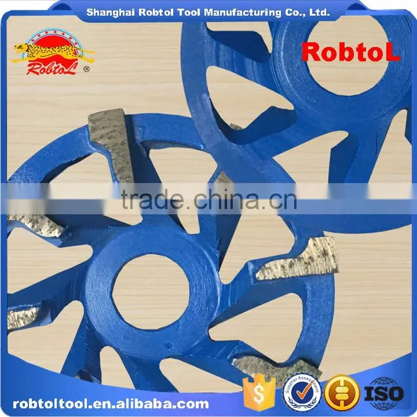 105mm L Type Segment Diamond Grinding Wheel Abrasive Polishing Disc for Concrete Granite Marble Double Cup Wheel photo-2