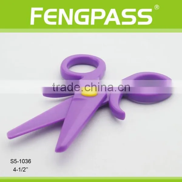 S5-1036 4.5 Inch Plastic Blades With Plastic Handle Small Scissors photo-4