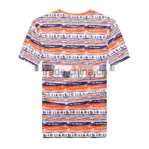 Men's Full Printed Short t Shirt (100%cotton )with Round Neck photo-2