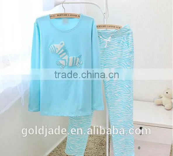 2015 New Homewear With Embroidery Design,summer Long Sleeve Sleepwearblank Homewear for Embroidery Shorts Soft Cheapest Homewear photo-4