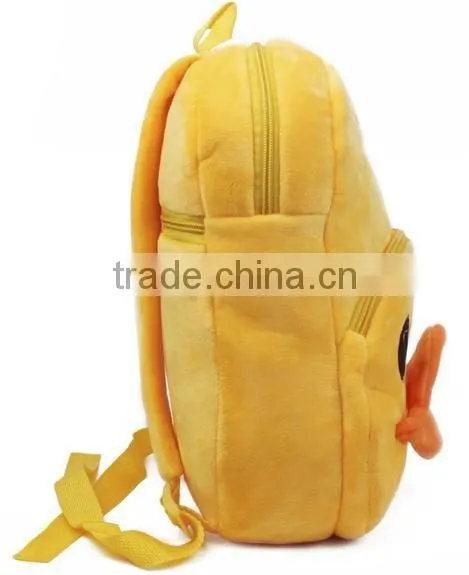 2015 Duck Plush Bags 3D Wholesale Children School Bag Baby Cartoon School Bag for Kids photo-3