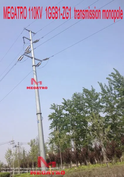 MEGATRO 110KV 1GGB1-ZG1 Transmission Monopole photo-5