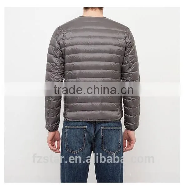 MEN Ultra Light Down Compact V Neck Jacket photo-3