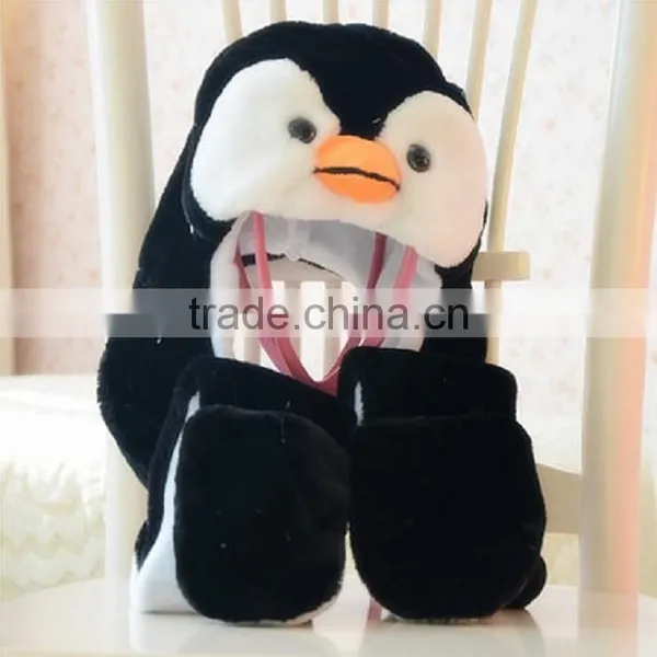 Husky Plush Animal Hat / Scarf / Mittens - Husky photo-3
