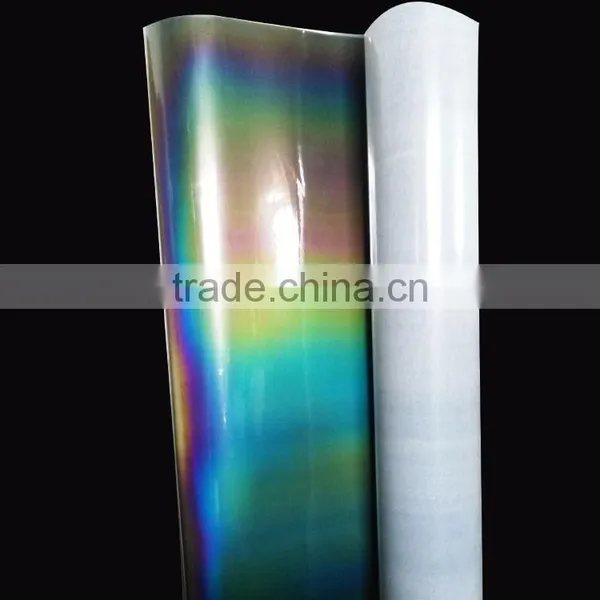 China Supplier Rainbow Reflective Heat Transfer Glitter Vinyl photo-4