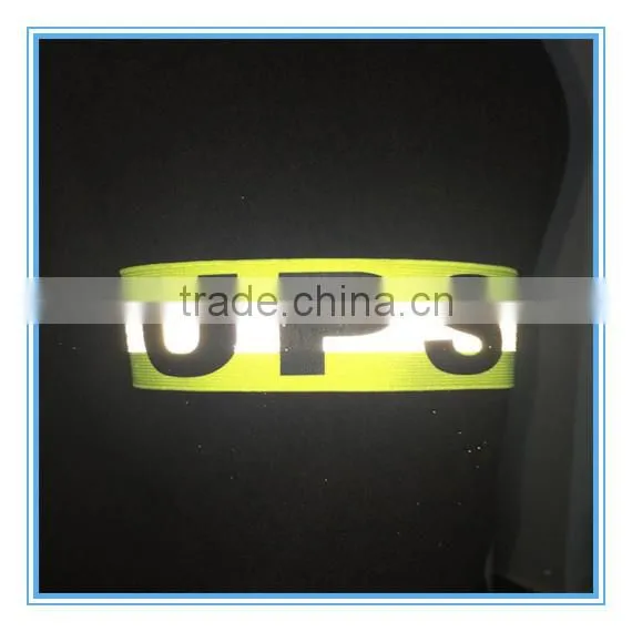 Cheap Custom Printing Magic Tape Elastic Reflective Armband Bracelets photo-5