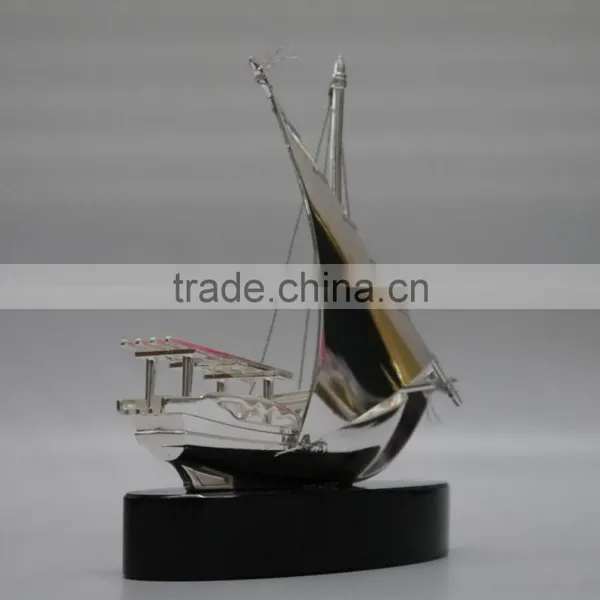 Noble Customized Made Silver Crystal Arab Dhow MODEL For Office Decoration And Islamic Souvenirs Gifts photo-4