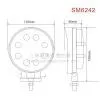 24W Auto LED Working Light Tractor Lamp SM6242 photo-2