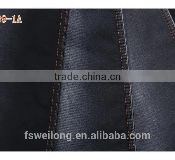 X0039-1A Cotton/polyester/spandex Sulfur Black Double Layer Soft Stretch Fabric