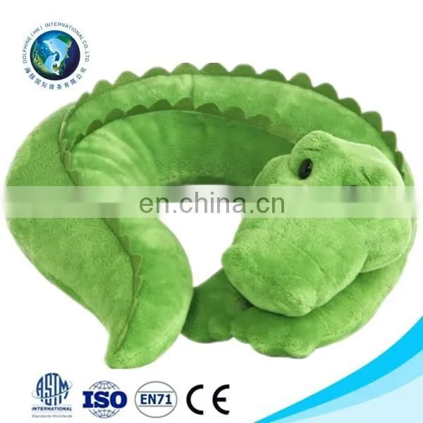 Handmade Massage Baby u Shape Neck Pillow Cute Plush Crocodile Animal Travel Pillow