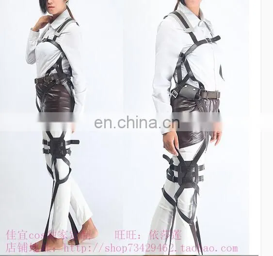 2016 New Fashion Attack on Titan Shingeki no Kyojin Recon Corps Harness Belt Hookshot Costume Adjustable Belts Cosplay Belts