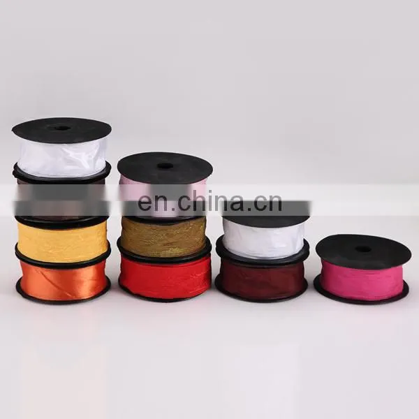 2015 Best Selling High Quality Wholesale Polyester Ribbon Birthday Gift Packing Sheer Organza Ribbon photo-2
