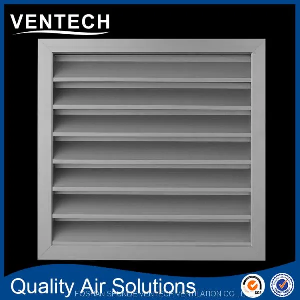 Building Internal Fixed Aluminium Louvre Air Ventilation Grille External Weather Ventilation Louver photo-2