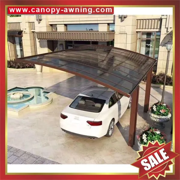 Outdoor Car Park Canopy Carport Shelter Cover Awning Canopies Alu Aluminum pc Polycarbonate for Sale photo-2