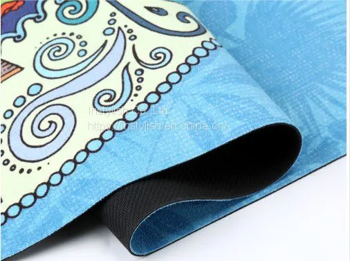 Colorful Printing Microfiber Suede Yoga Mats Rubber Mat photo-3