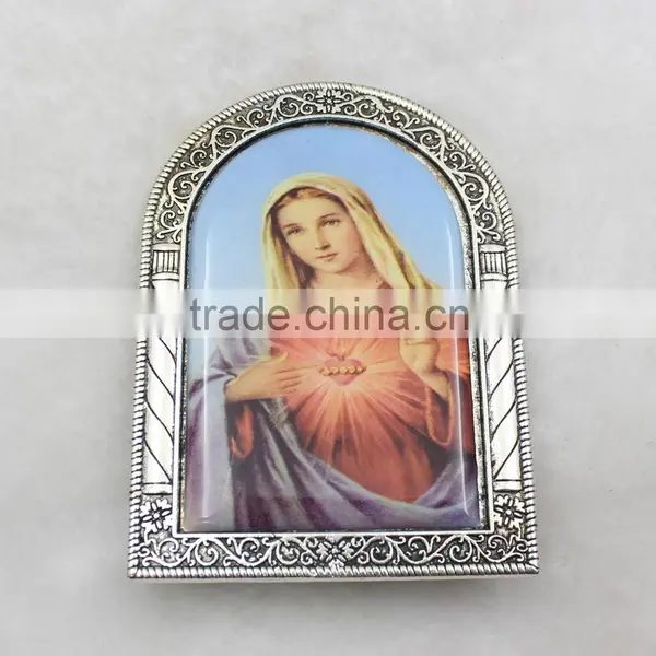 Small Virgin Mary Icon With Metal Holder photo-2