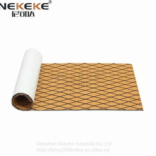 NEKEKE 70*190*0.6 cm Golden Yellow + Black + Diamond on Surface Boat Yacht Marine EVA Deck Foam Sheet Composite Outdoor Decking photo-4