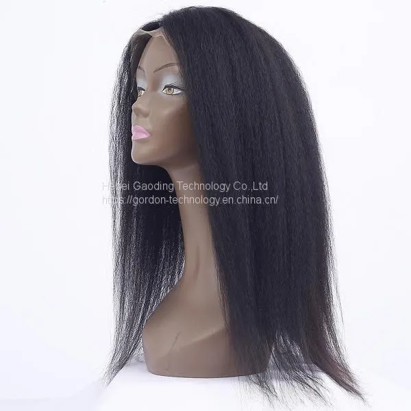 Kinky Straight Natrual Color Human Hair Wig Supplier photo-3