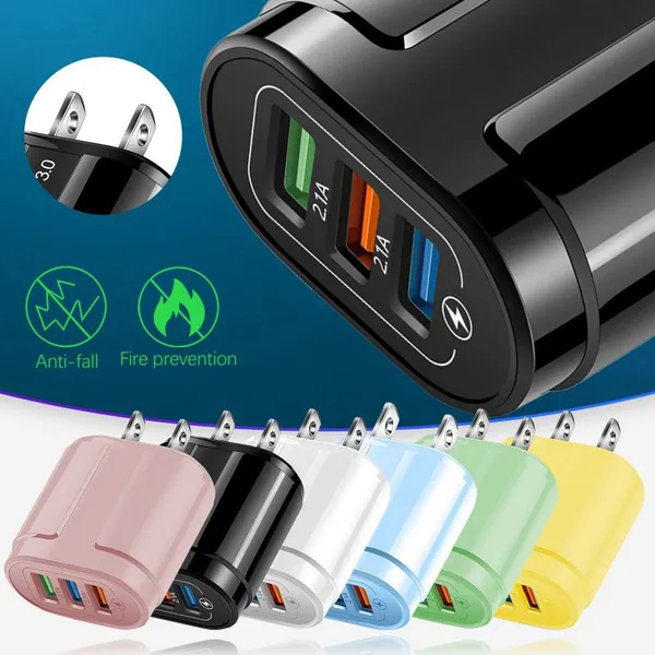 2022 Quick Charging QC3.0 Fast Charging EU Plug Charger USB Portable Plug 5V3A for IPhone photo-5