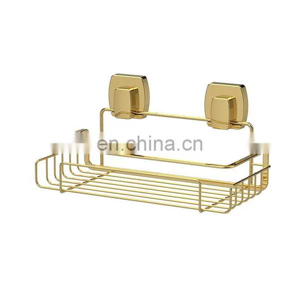 Reusable Wall Mounted Stainless Steel Shower Caddy Organizer Bathroom Storage Rack With Easy Loc Suction photo-4