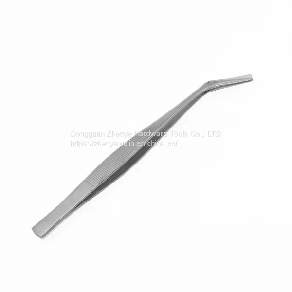 Stainless Steel Straight Head Round Head Elbow Fleshy Lengthening Toothless Large Size Dressing Long Tweezers photo-3