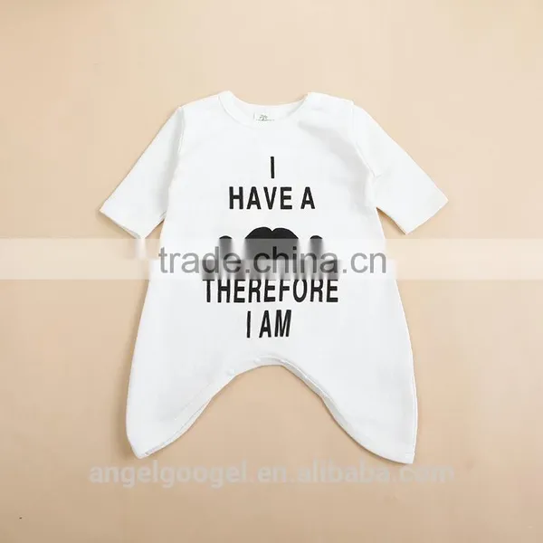 Lovely Style Plain Baby Clothes Romper Bidysuit With Mustache AG-LA0026 photo-4