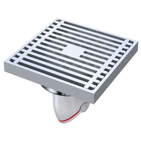 All-Copper Main Body Large Displacement Floor Drain Modern Design Kitchen Bathroom Inline Deodorizing Anti-Backflow Anti-Blocking Features