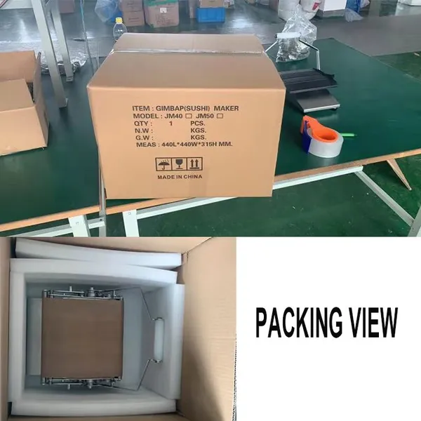 QD-JM50 High Quality Manual Sushi Machine 3 Sizes Maki Roll Maker Stainless Steel Sushi Press for Restaurant Use photo-3
