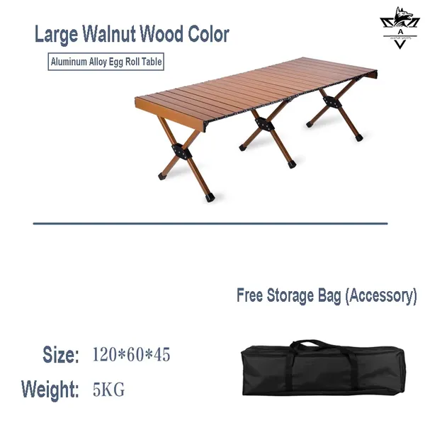 Bestseller Portable Egg Roll Camping Table Foldable Lightweight Aluminum Frame Waterproof Outdoor Table for Leisure Activities photo-2
