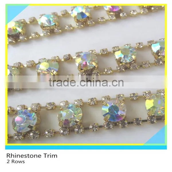 Wedding Cake Crystal Rhinestone Trim Fancy Grade A Crystal Chain photo-5