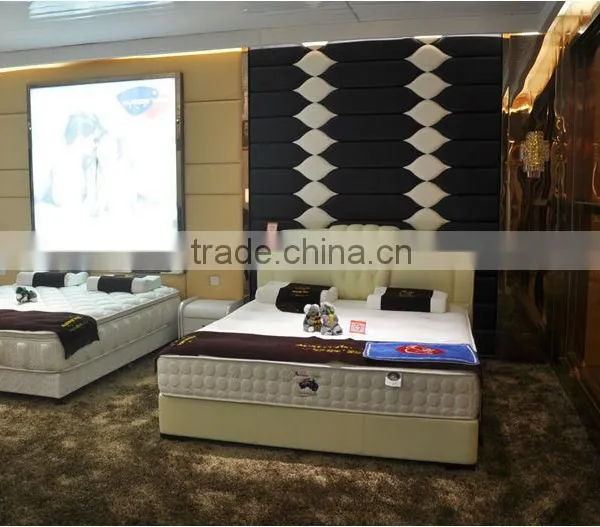 New Modern Genuine Sleep Leather Luxury Bed photo-2