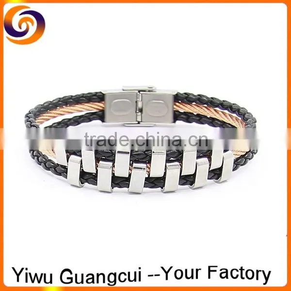 Fashion Stainless Steel Black Men Bracelet