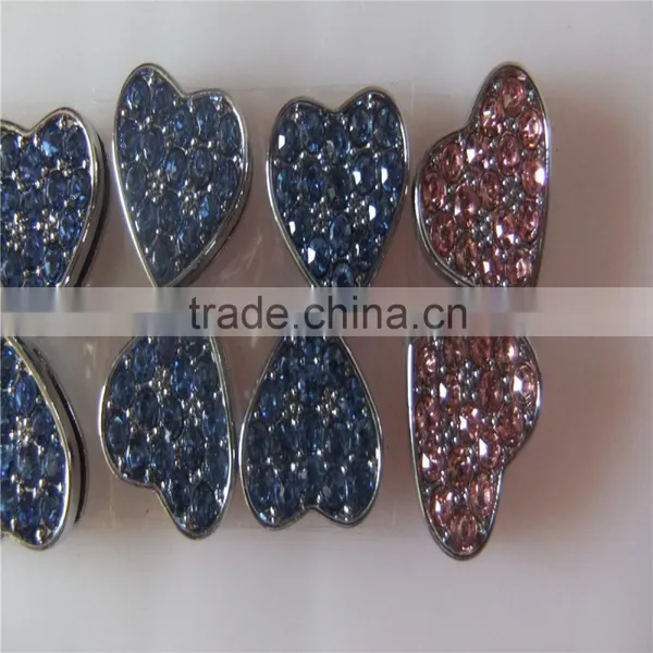 Factory Direct Supply of Encrusted With Diamonds 10MM Wear Jewelry Slider Heart Charms photo-5